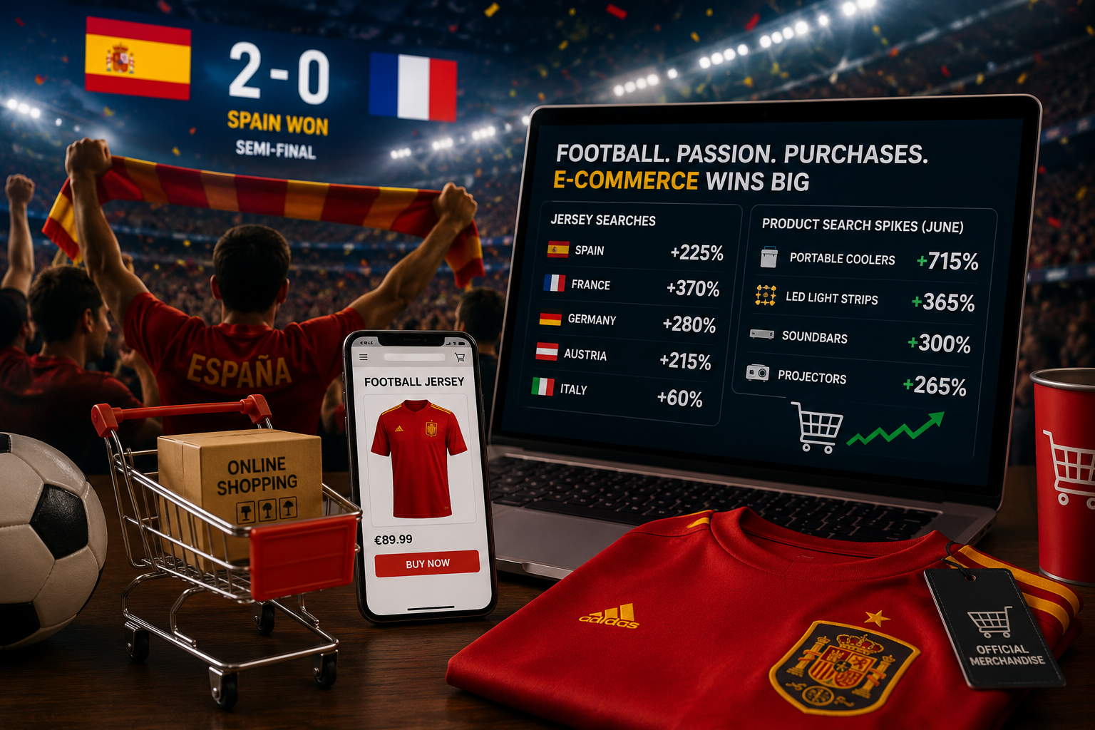 Spain vs France Was More Than a Football Match. It Was an E-commerce Goldmine.